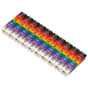 حروف سیم فشاری(کلیپسی) KE-2 جهت سیم 2.5-1.5 بسته 200 عددی klemsan (هر حرف 200 عدد میباشد)